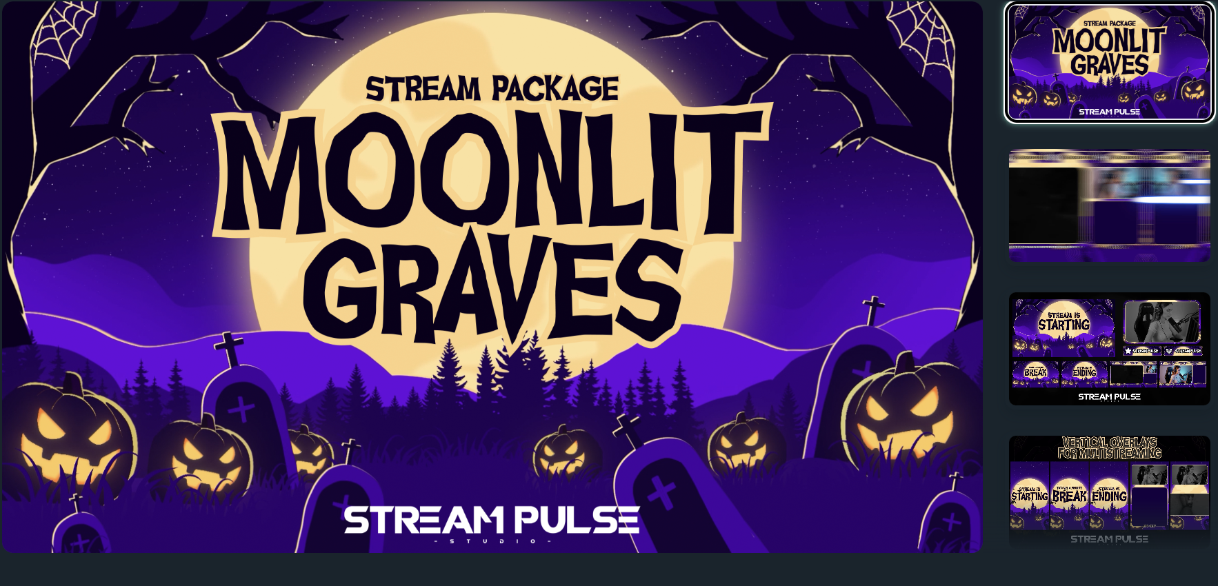 streamlabs halloween reactive overlays moonlit graves